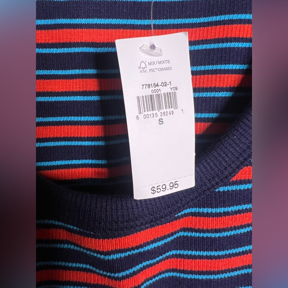 GAP Rib Mini Tank Dress In Stripes. Size Small NWT - Picture 8 of 9
